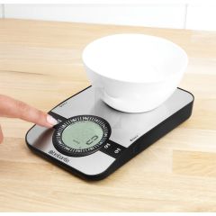 Brabantia Kitchen Scales With Timer Matt Steel