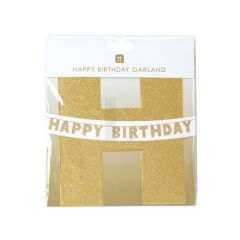 Gold Happy Birthday Garland