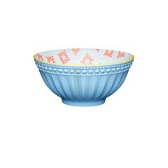 Pale Blue Detailed Ceramic Bowl