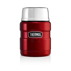 THERMOS STAINLESS KING FOOD FLASK 470ML RED  
