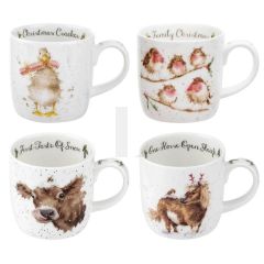 Wrendale Designs Christmas Gift Set of 4 Mugs